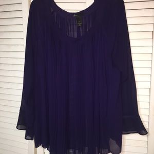 Lane Bryant plus size 22/24 purple sheer blouse